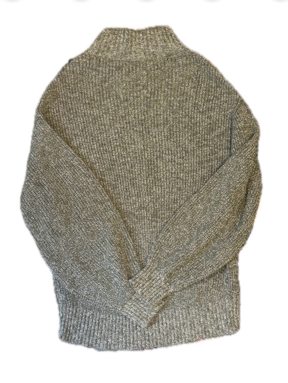 Aerie Size: M Men’s Cozy Heathered Knit Pullover Sweater - Green/Grey - Picture 2 of 4